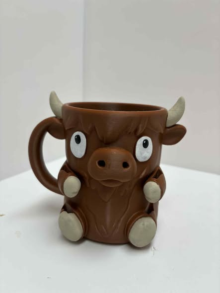 3D Printed Highland Cow Ice Cream Holder