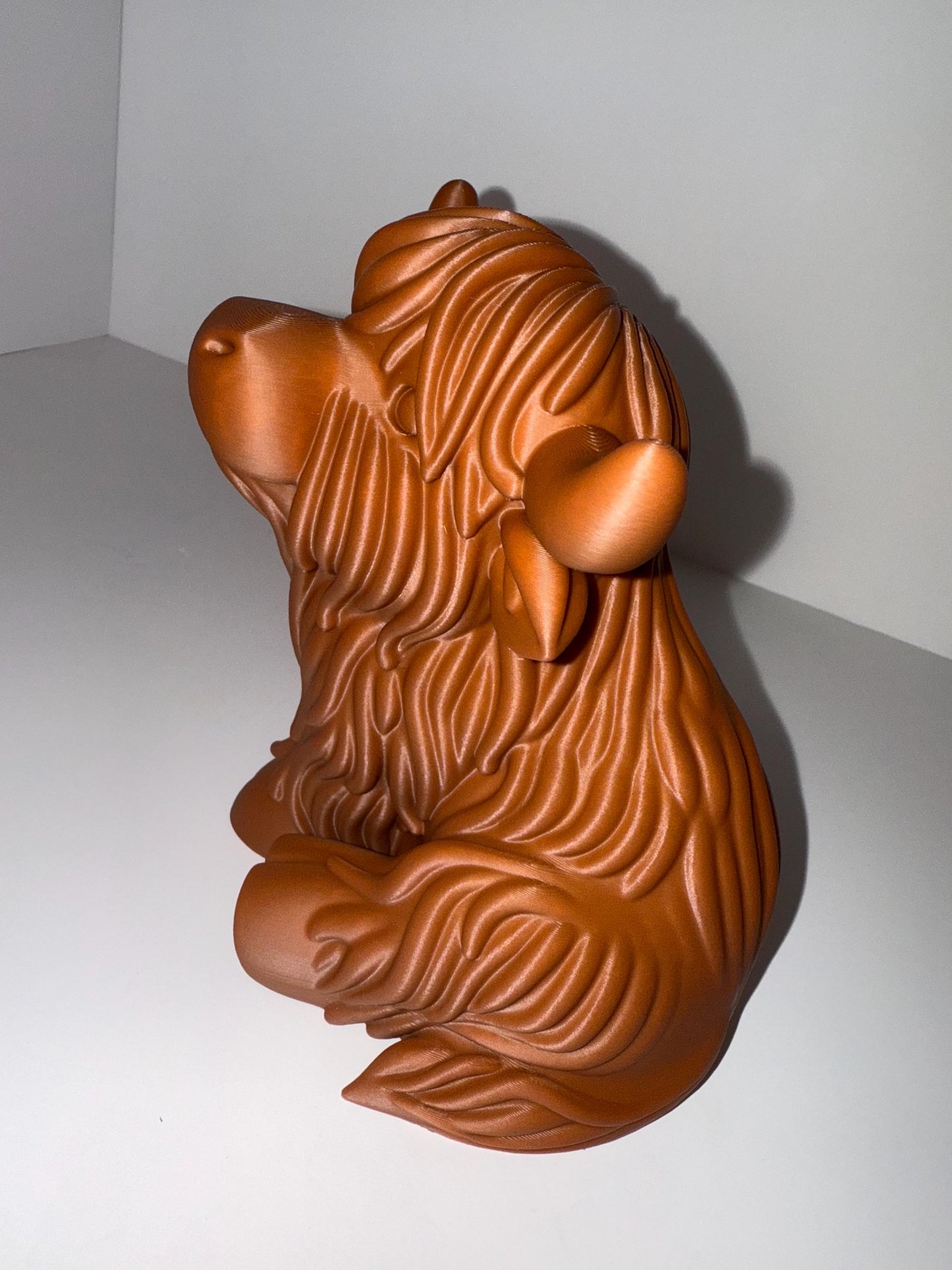 3D Printed Highland Cow Figure - 5.5 Inch Tall