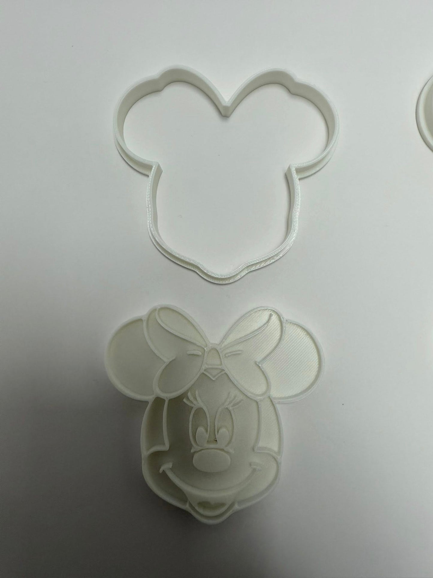 iconic 3d printed micky/mini mouse inspired cookie cutter and stamp sets