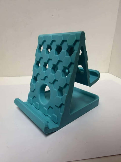 Honeycomb Phone Holder – Modern Desk Stand, 3D Printed Phone Stand