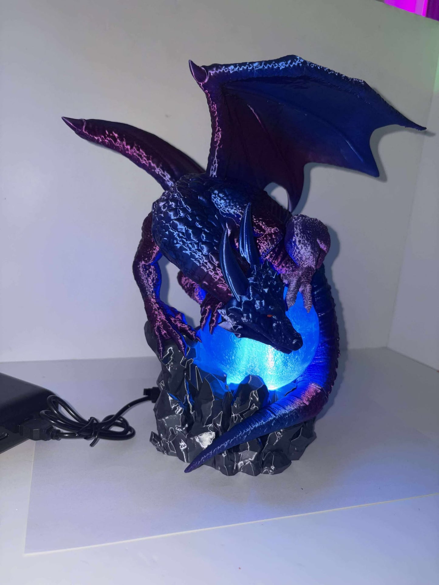 Dragon LED Lamp – Fantasy 3D Printed Light with Remote Control