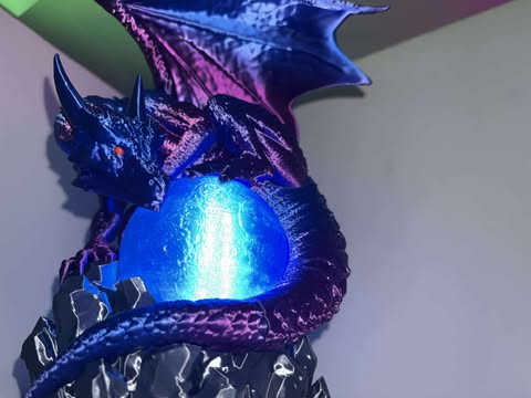 Dragon LED Lamp – Fantasy 3D Printed Light with Remote Control