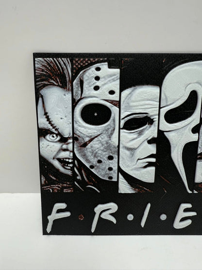 Friends Horror Sign – A Dark Twist on a Classic