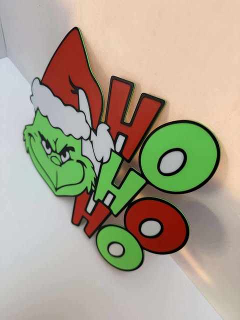 “HO HO HO” Grinch Sign