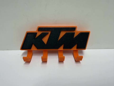 KTM Wall-Mount Key Holder – 3D Printed Garage & Home Organiser