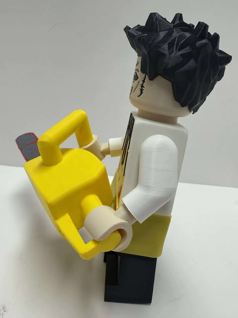 Leather face with chainsaw