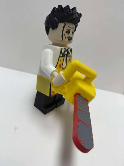 Leather face with chainsaw