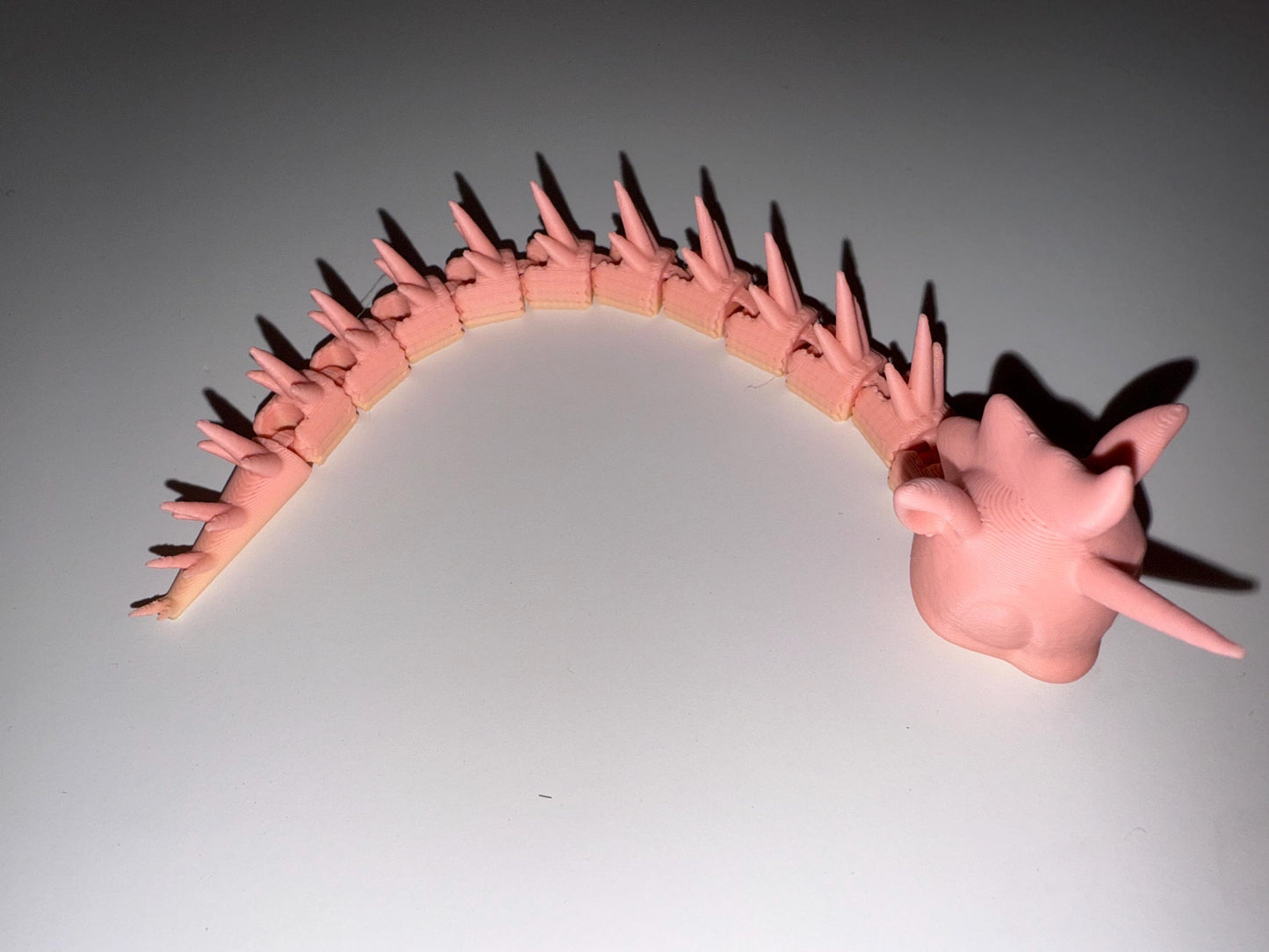 3D Printed Articulated 2 tone Unicorn Snake