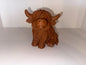 3D Printed Highland Cow Figure - 5.5 Inch Tall