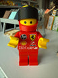 3D Printed Brick Man F1 Ferrari Team Figure with Helmet – 20cm Collectible