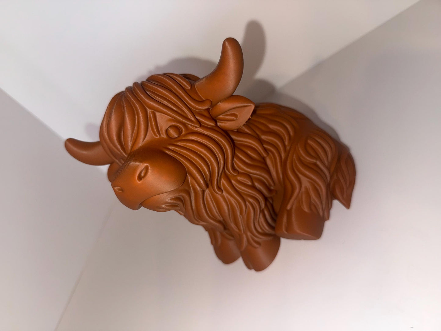3D Printed Highland Cow Figure - 5.5 Inch Tall