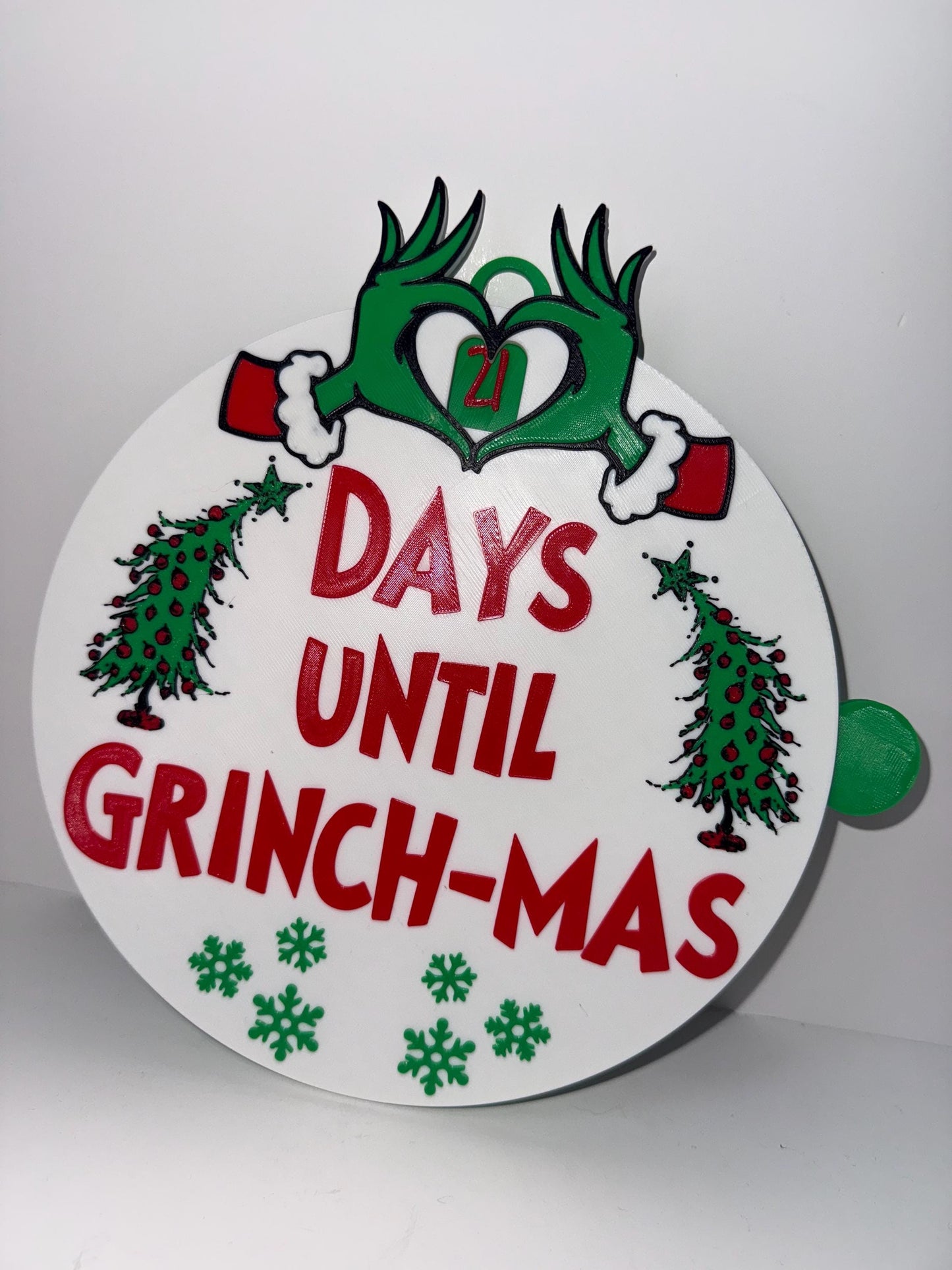 3D Printed Christmas Day grinchmas countdown wheel